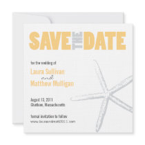 Starfish Wedding Save the Date Personalized Invites