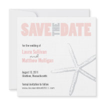 Starfish Wedding Save the Date Custom Announcement