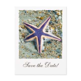 Starfish Wedding Save the Date Postcard