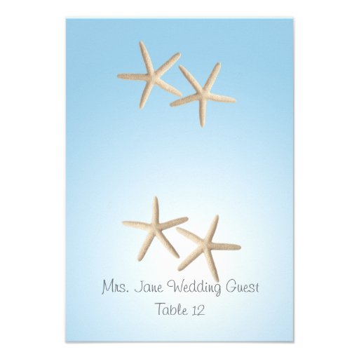 Starfish Wedding Seating Place Card
