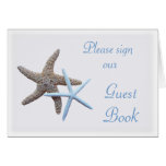 Starfish Wedding Sign Our Guest Book Table Card cards