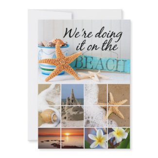 Starfish We're doing it on the Beach Wedding zazzle_invitation
