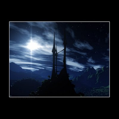 Stargazer Castle Poster by shiftedreality