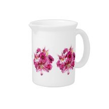 Stargazer Lilies and Roses Pitcher