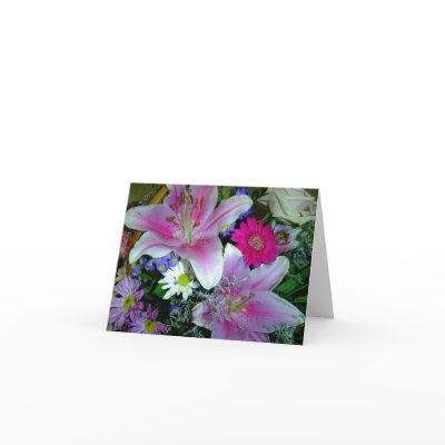 Stargazer Lilies Notecard by MarDar