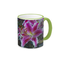 Stargazer Lilies Pink & Magenta mugs