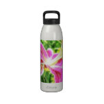 Stargazer Lily Abstract Floral Water Bottles