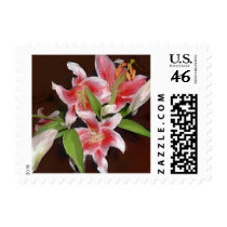 Stargazer Lily Bouquet Postage Stamps