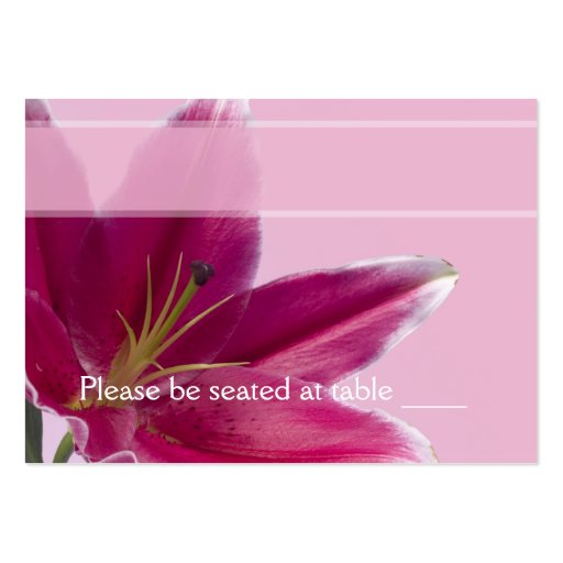 Stargazer Lily Escort Card Business Card (front side)