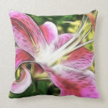 Stargazer Lily Floral pillows