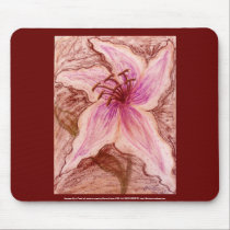 Stargazer Lily in Pastel mousepads