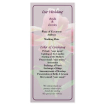 Stargazer Lily Looking Down Wedding Program Personalized Rack Card
