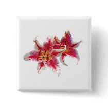 Stargazer Lily Pair Buttons