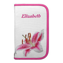 Stargazer Lily Personalized Folio planners