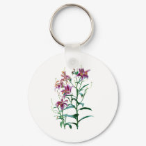 Stargazer Lily Plants keychains