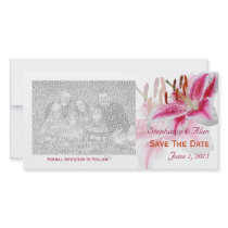 Stargazer Lily Save The Date PhotoCards Photo Card
