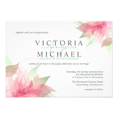 Stargazer Pink & White Wedding Invitations