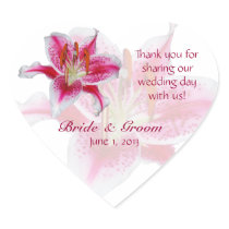 Stargazer Silhouette Heart Thank You Sticker