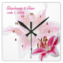 Stargazer Silhouette Wedding Clock wall clocks