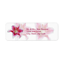 Stargazer Silhouette Wedding Return Address Labels