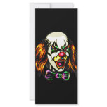 Staring Evil Clown Rack Card Template