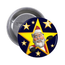 Staring Santa Claus buttons