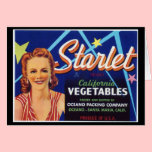 Starlet Vegetables - Greeting Card cards