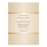 Starlight Golden Flare Monogrammed Elegant Wedding Custom Announcements
