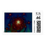 Starlight Rose Galaxy ~ Abstract Art Print Postage postage