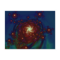 "Starlight Rose Galaxy" ~ Abstract Art Print postcards