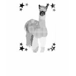 Starring Alpaca Art Black & White T-shirt