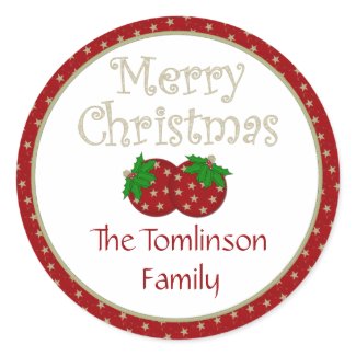 Starry Christmas Ornament Stickers sticker