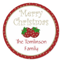 Starry Christmas Ornament Stickers