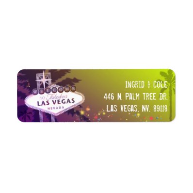 Starry Evening Las Vegas Wedding Label