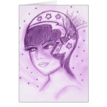 Starry Flapper in Purple Card