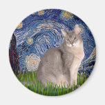 Starry Night - Abyssinian (blue 21) Fridge Magnets