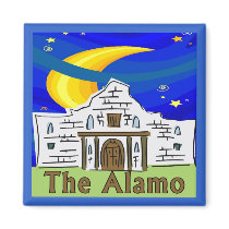 Starry Night Alamo Refrigerator Magnet