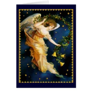 Starry Night Angel - Christmas Card