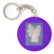 Starry Night Angel Keychain
