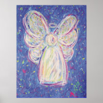 Starry Night Angel Poster Art Print