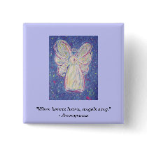 Starry Night Angel, "When hearts listen, angels... buttons by donnabellasangels Starry Night Angel, "When hearts listen, angels... buttons