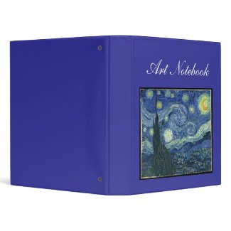 Starry Night Art Notebook binder