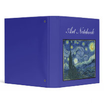Starry Night Art Notebook binders