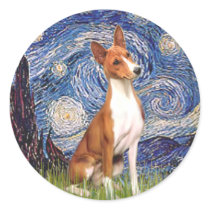 Starry Night - Basenji Sticker