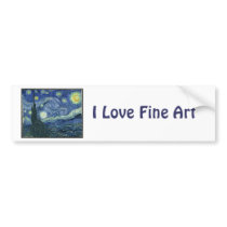starry night bumper sticker