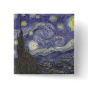 Starry Night Button by bizarretees Starry Night Button