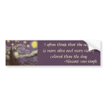 Starry Night by Vincent van Gogh Bumper Stickers