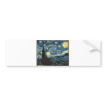 Starry Night by Vincent Van Gogh Bumper Stickers