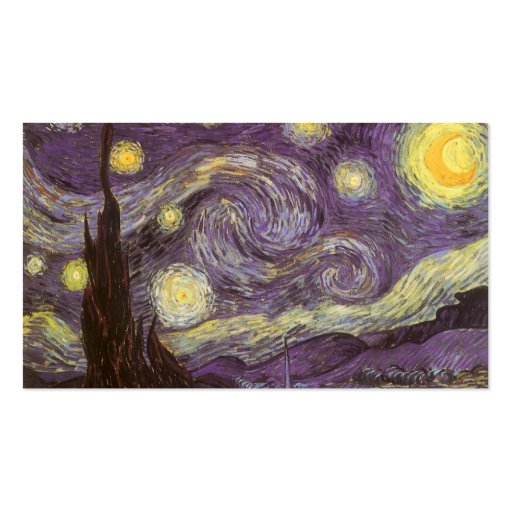 Starry Night by Vincent van Gogh Business Card Templates (back side)