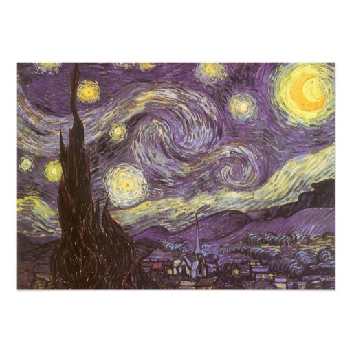 Starry Night by Vincent van Gogh Personalized Invitation
